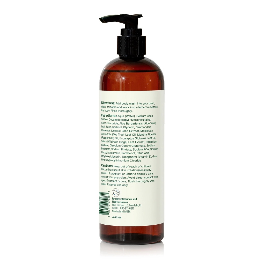 Tea Tree & Peppermint Body Wash - 16oz - 12