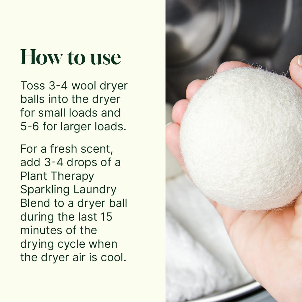 Wool Dryer Balls - Pack of 6 - 3
