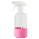 Glass Spray Bottle with Pink Sleeve