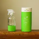Glass Spray Bottle with Green Sleeve